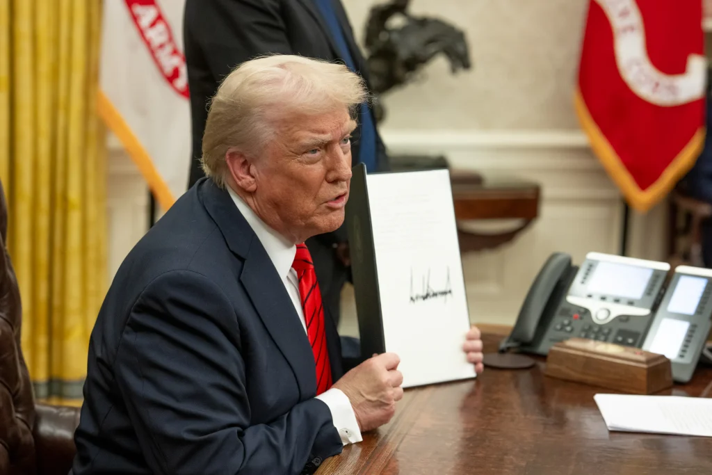 Trump at work